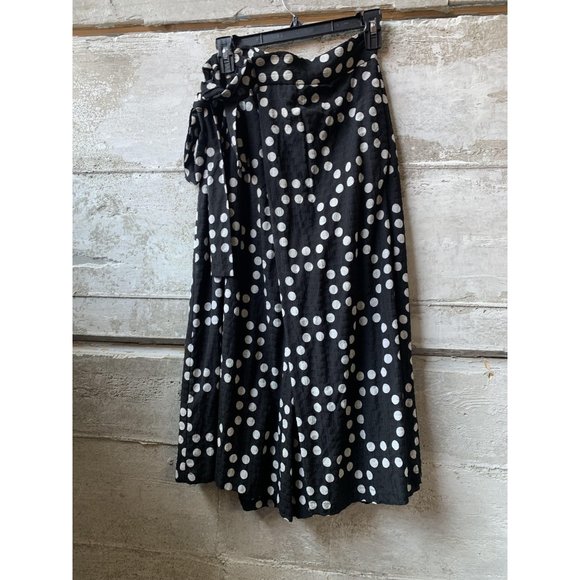 3. Eva Franco Polka Dot Palazzo Pants Tie Belt Waist - Picture 6 of 6